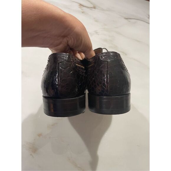 Mezlan Dade Crocodile Wingtip Spectator Shoes size 9 - Picture 6 of 8